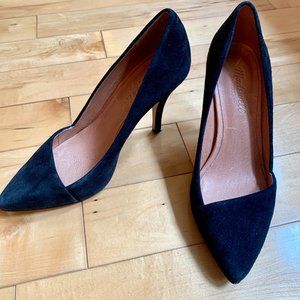 Madewell Mira Suede Pumps (Black)